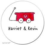 Sugar Cookie Gift Stickers - Red Wagon